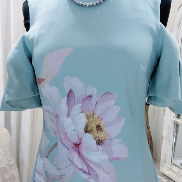 🍒NWT🍒 TED BAKER BODYCON BUTTERSCOTCH DRESS - Picture 7 of 10